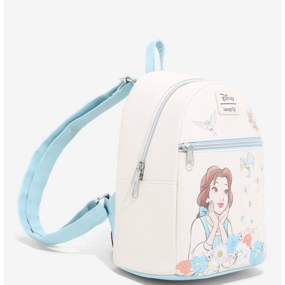 Loungefly Disney Beauty And The Beast Mini Backpack Belle Daydream Floral Bag - Picture 2 of 4